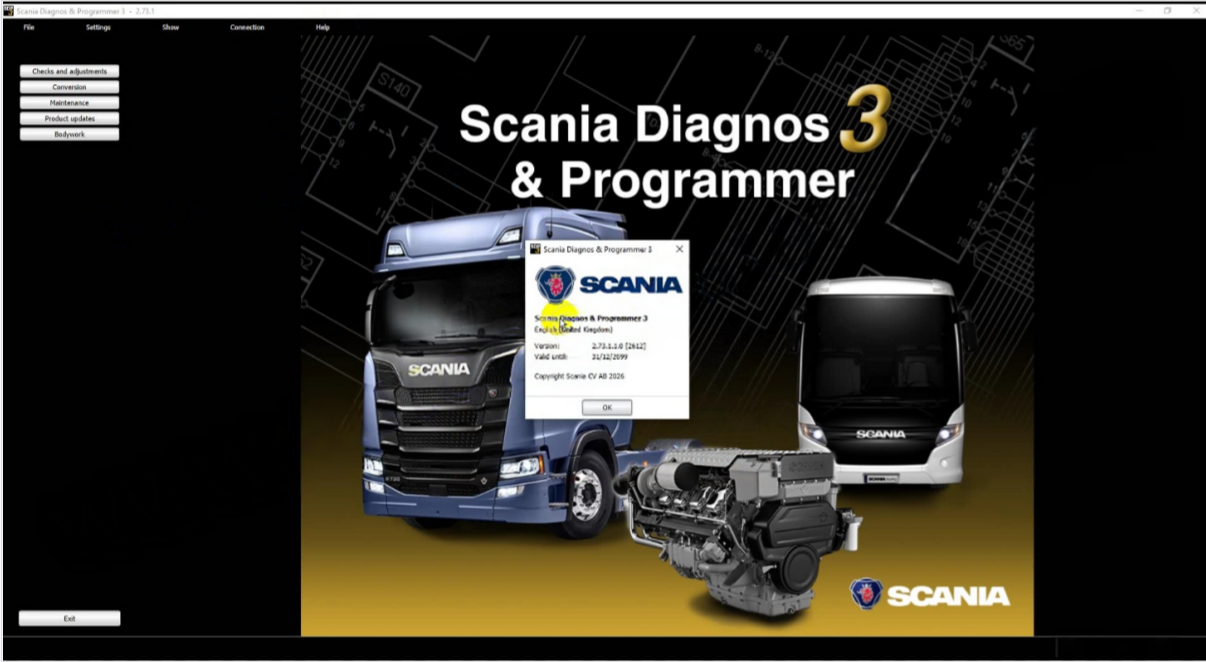 Scania SDP3 2.73.1 Truck Diagnosis & Programming Software (10.2026 Latest Update)