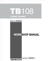 Takeuchi Ercavator  workshop EPC+Service Manual 2018 pdf Files