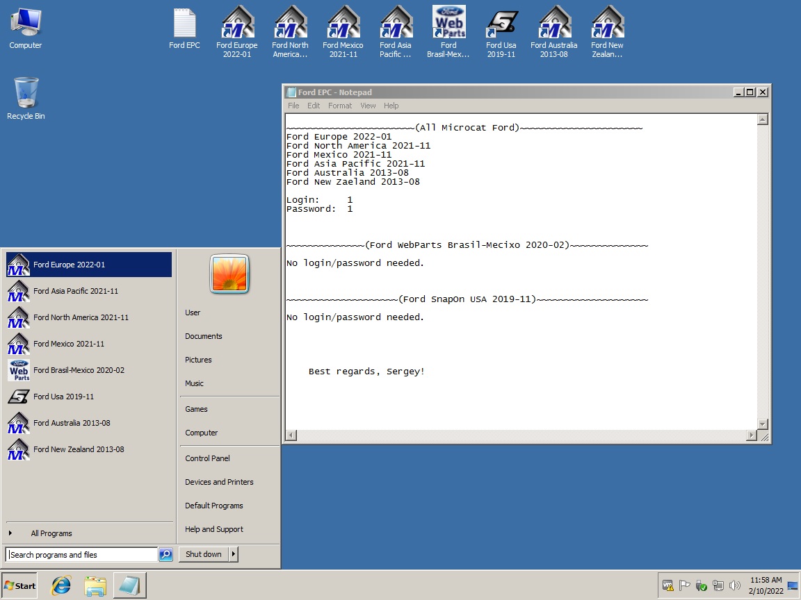01 2022 Microcat Snap On Ford EPC All Markets All In One VMware Version 01 2022 Microcat Snap On Ford EPC All Markets All In One VMware Version