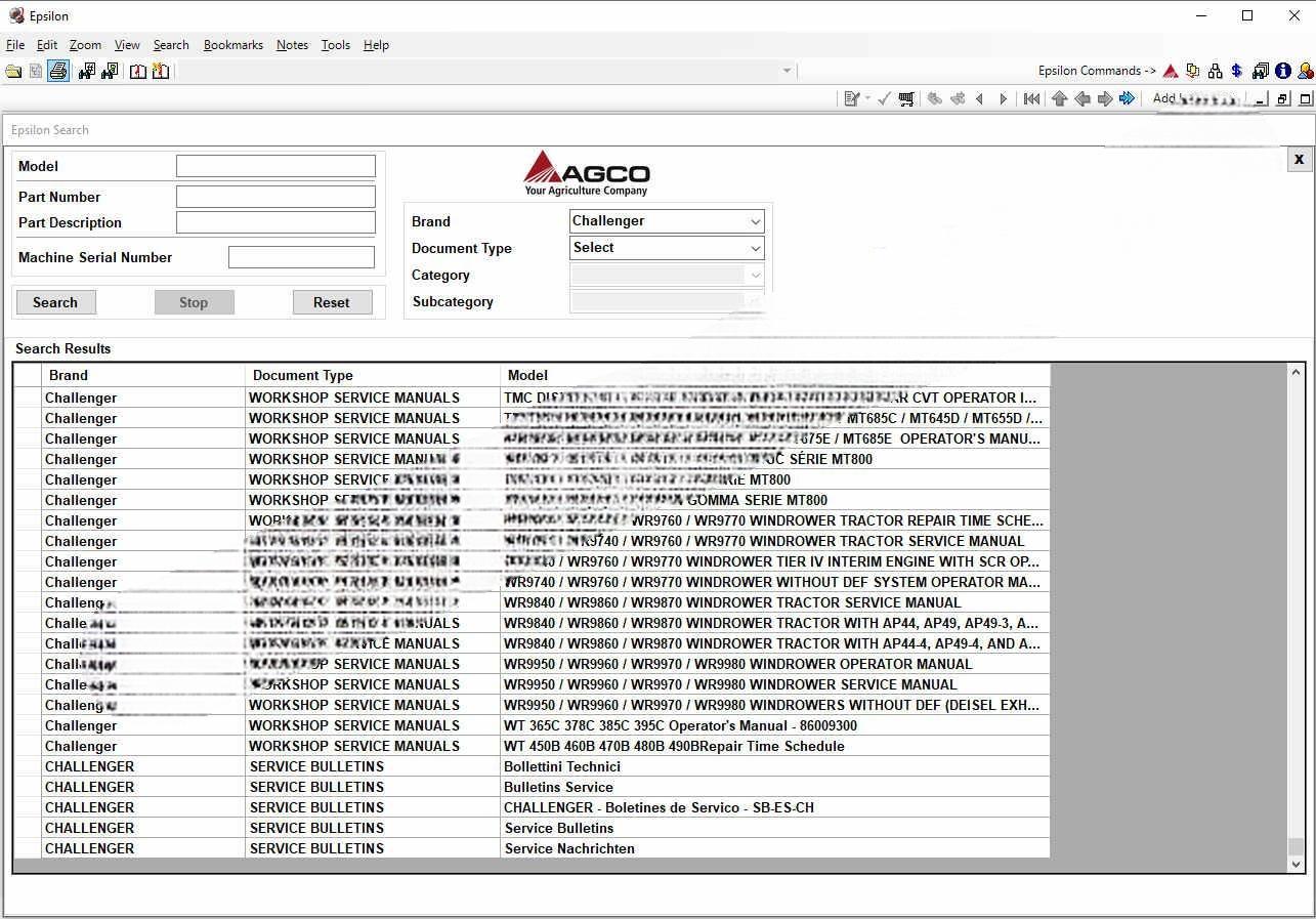 01.2021 AGCO Challenger Europe UK Parts Books & Workshop Service Manuals