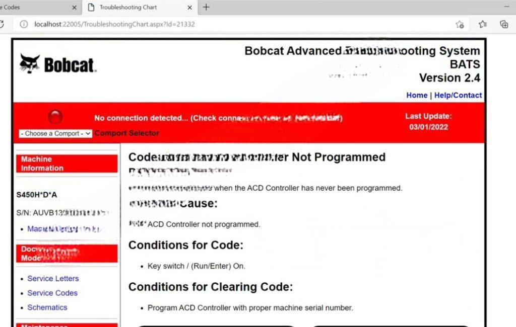 Bobcat BATS 01.2022 Advanced Troubleshooting System v2.4 - Image 3