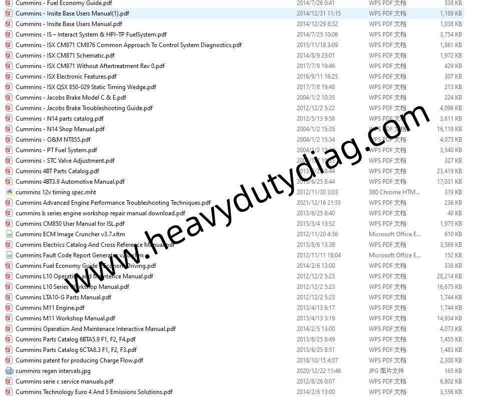 Cummings Workshop Service Repair Manuals+Diagram PDF - Image 4