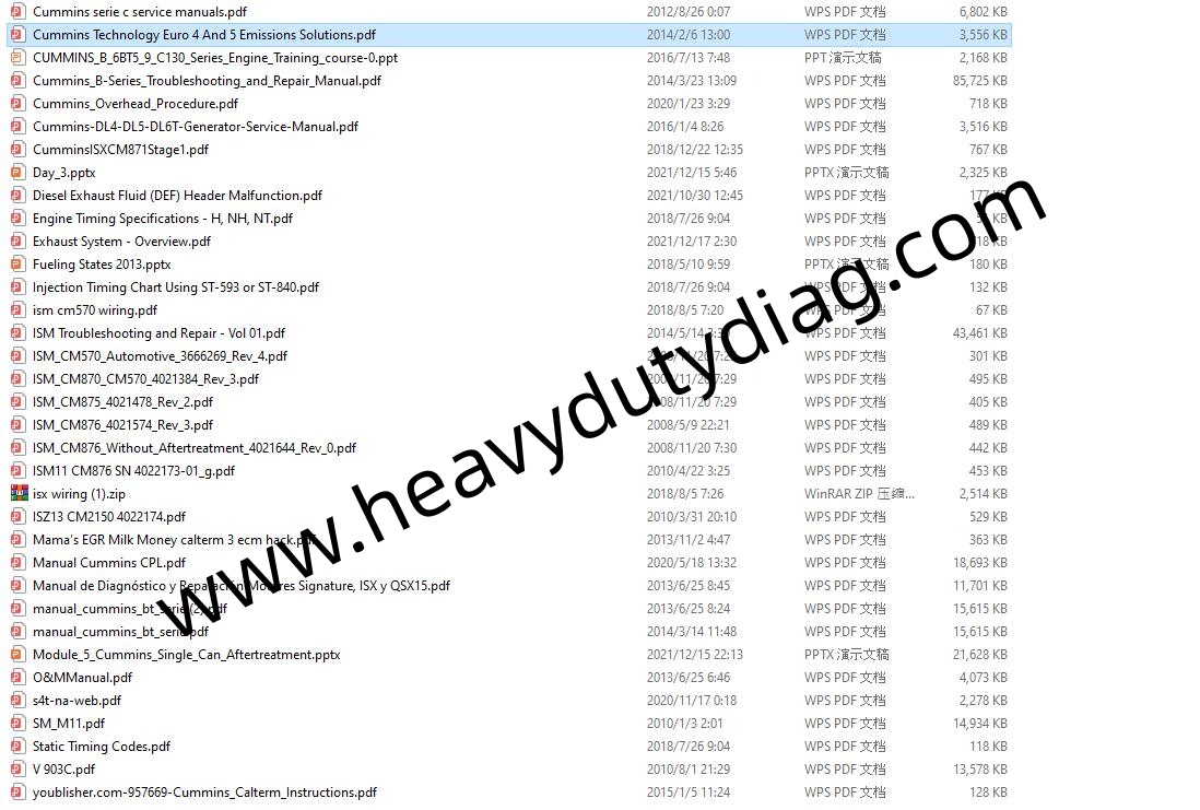 Cummings Workshop Service Repair Manuals+Diagram PDF - Image 5