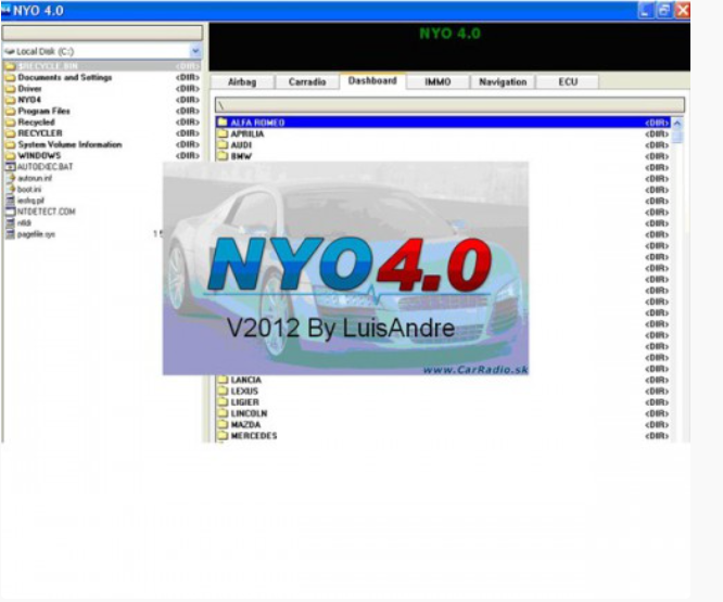 2017 NYO 4.0 Full Car Odometer Radio Airbag Navigator Software