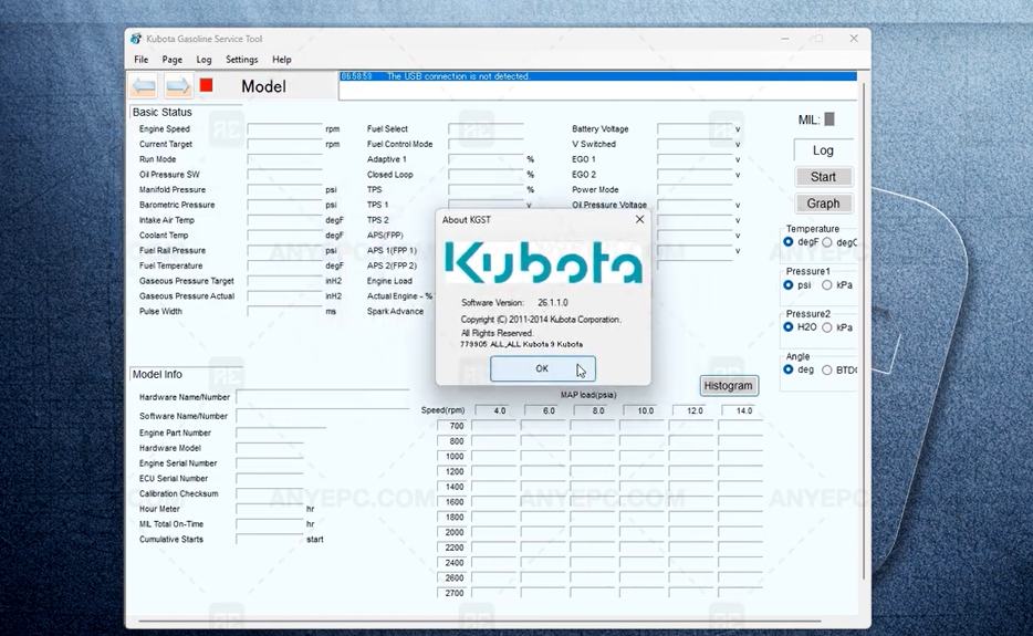 Kubota KGST 26.1.1.0 Gasoline Service Tool 01.2026 Diagnostic Software Installation service