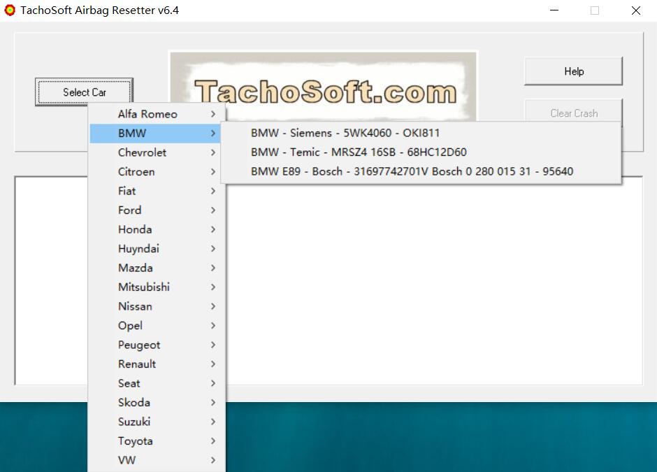 Tachosoft Airbag Resetter V6.4 Airbag ECU Dumps Crashdata Reset 100% Work - Image 4