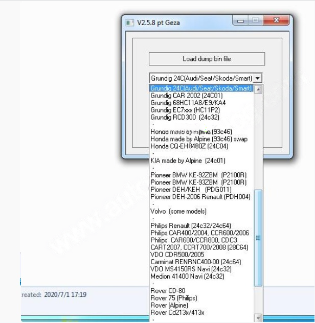 2.5.8 pt geza Universal Car Radio Unlock Code calculator Download - Image 4
