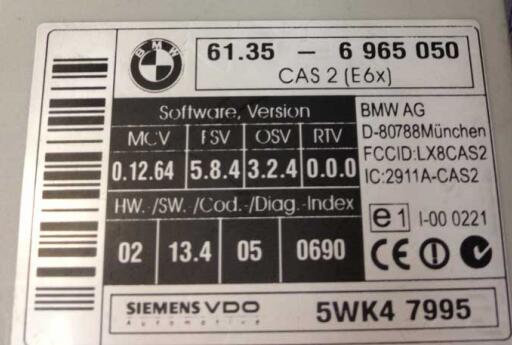 BMW Mini EWS CAS Working EEPROM Dump Data Download