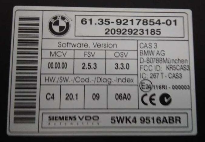 BMW Mini EWS CAS Working EEPROM Dump Data Download - Image 5