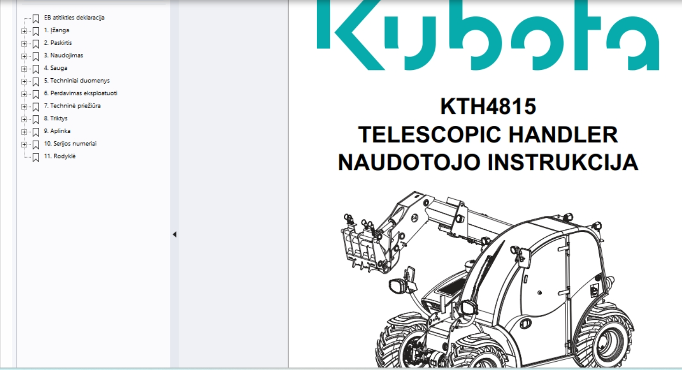 Kubota Construction Machinery PDF Manuals | Operator, Parts Catalog & Workshop Repair Manual